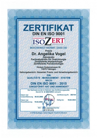 DIN EN ISO 9001 Qualitäts-Management-System